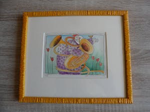 Ada Breedveld - Kleuren ets, titel, "Tuba". kopen? Bied vanaf 40!