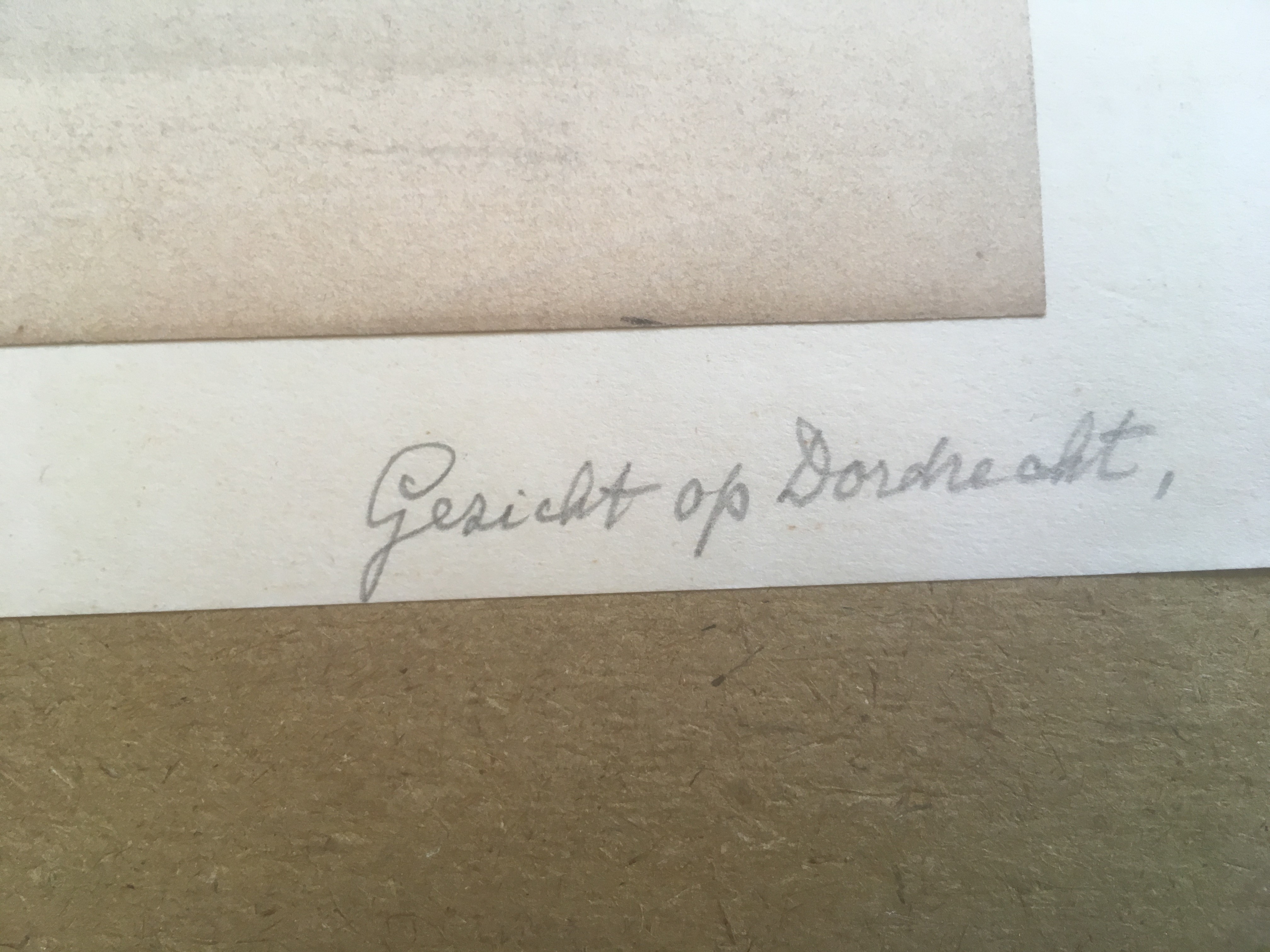 Niet of onleesbaar gesigneerd - Houtskool op papier - Gezicht op Dordrecht. kopen? Bied vanaf 1!