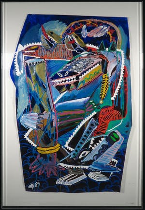 Albert Niemeyer - Acryl op papier, Bezwering van de zee - Ingelijst (Zeer groot) kopen? Bied vanaf 500!