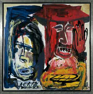 Martin van Wordragen - Olieverf op doek, Theaterscene - Ingelijst (Groot) verkocht voor € 300!