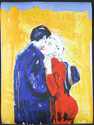 Wolfgang Loesche - Litho, Just because nobody claims te be (...) kopen? Bied vanaf 1!