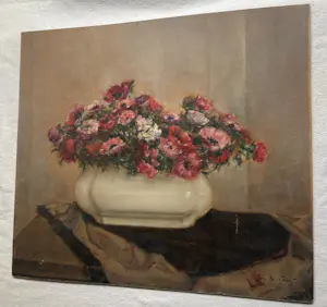 Jan De Graef - Olieverf op board , Bloemstilleven - 59 x 69 cm. kopen? Bied vanaf 50!