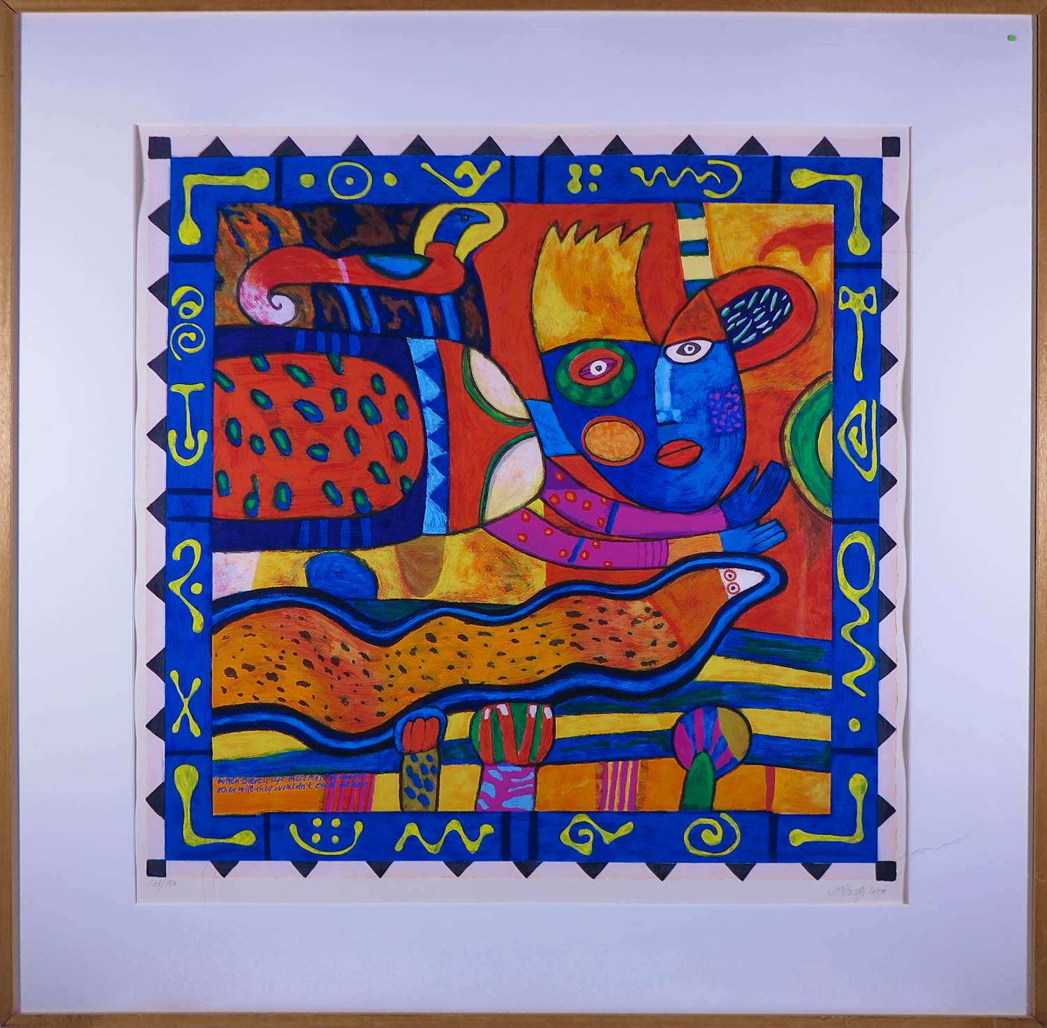 Clemens Briels - Zeefdruk, When there is life - Ingelijst verkocht voor € 100!