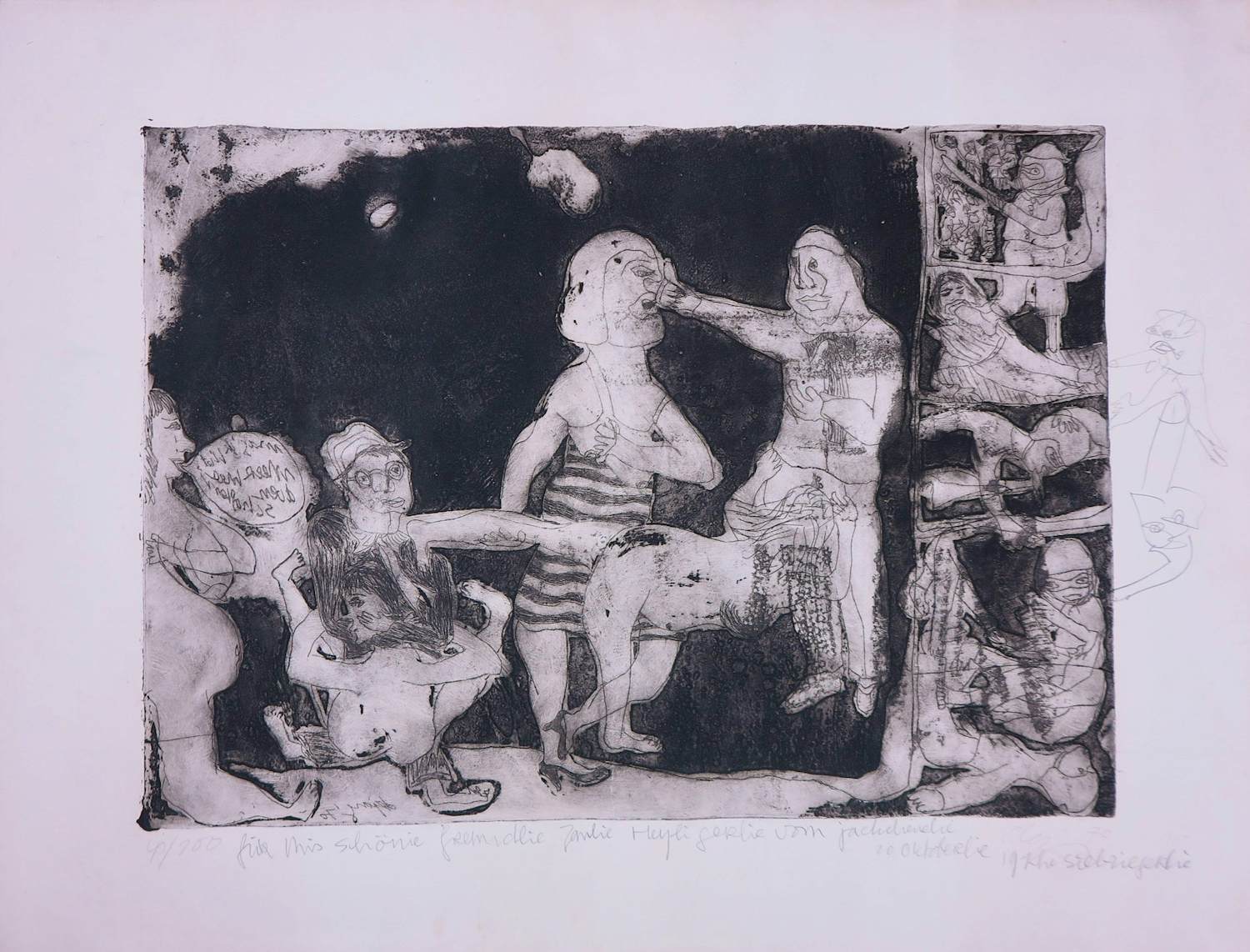 Jacqueline de Jong - Set van ets en aquatint verkocht voor € 80!