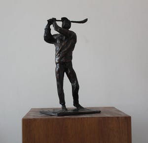 Karel Gomes - Bronzen beeld: Golfer kopen? Bied vanaf 450!