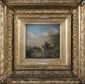 Johannes Carolus Roodenburg - Lot van drie paneeltjes met dieren kopen? Bied vanaf 500!