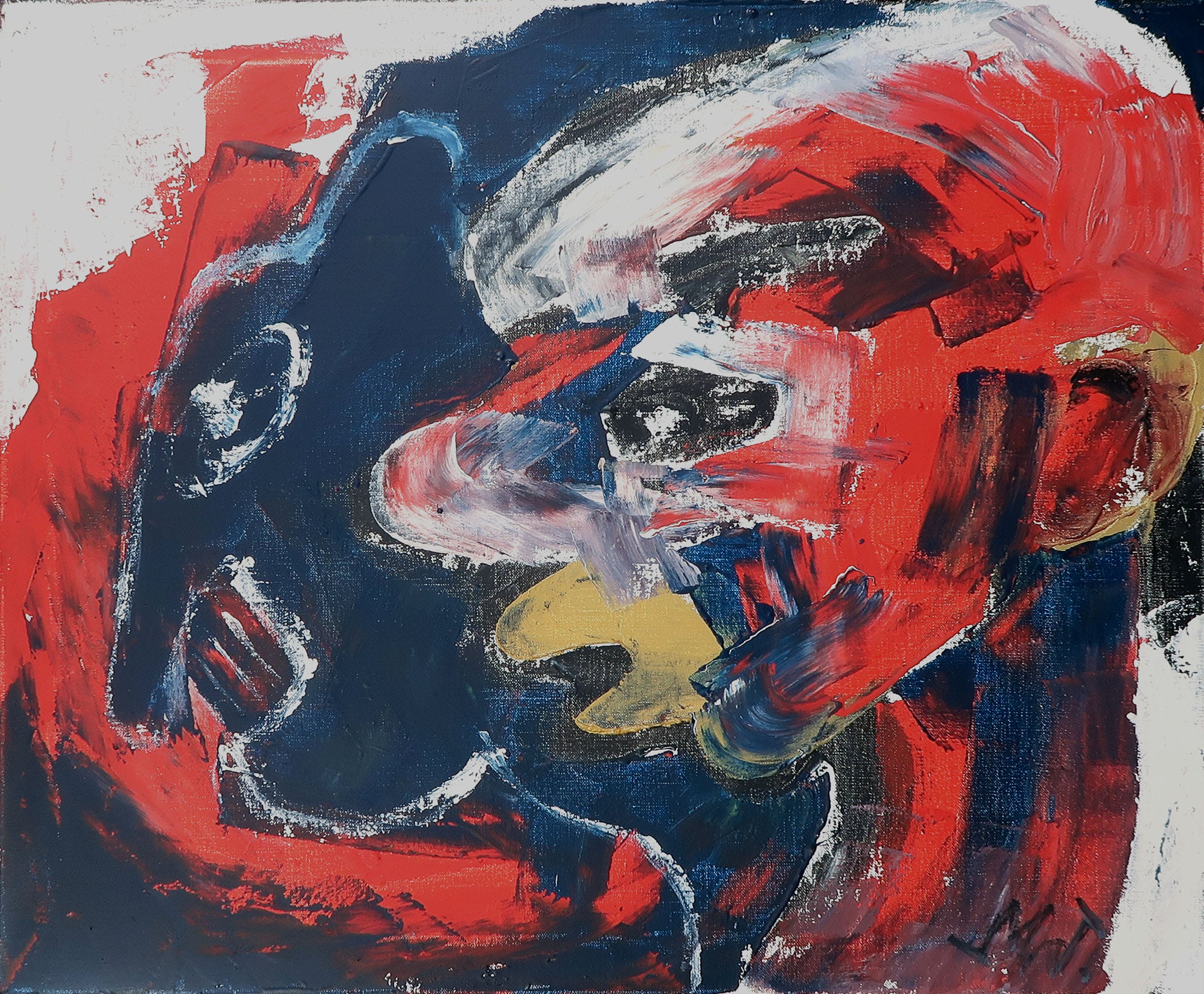 Martin van Wordragen - Olieverf op doek, Bestraffe - Ingelijst kopen? Bied vanaf 200!