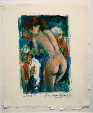 Annemarie de Groot - Naakt in de tuin IV met lijst! kopen? Bied vanaf 95!