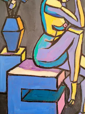 Laurent Chimento - Portrait cubiste de femme nue kopen? Bied vanaf 420!