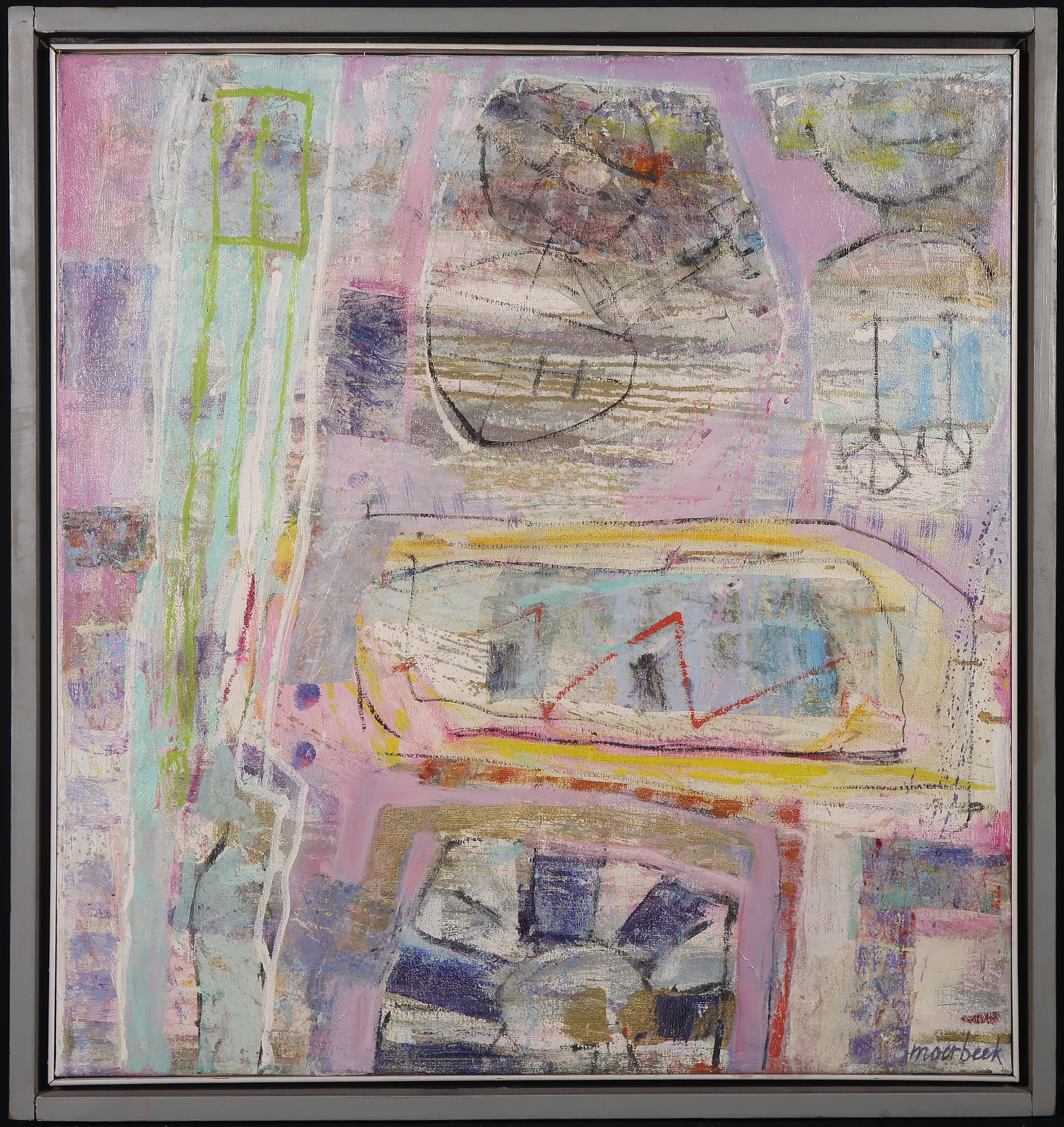 Jan Moerbeek - Olieverf op doek, Aanschouwde val - Ingelijst verkocht voor € 150!