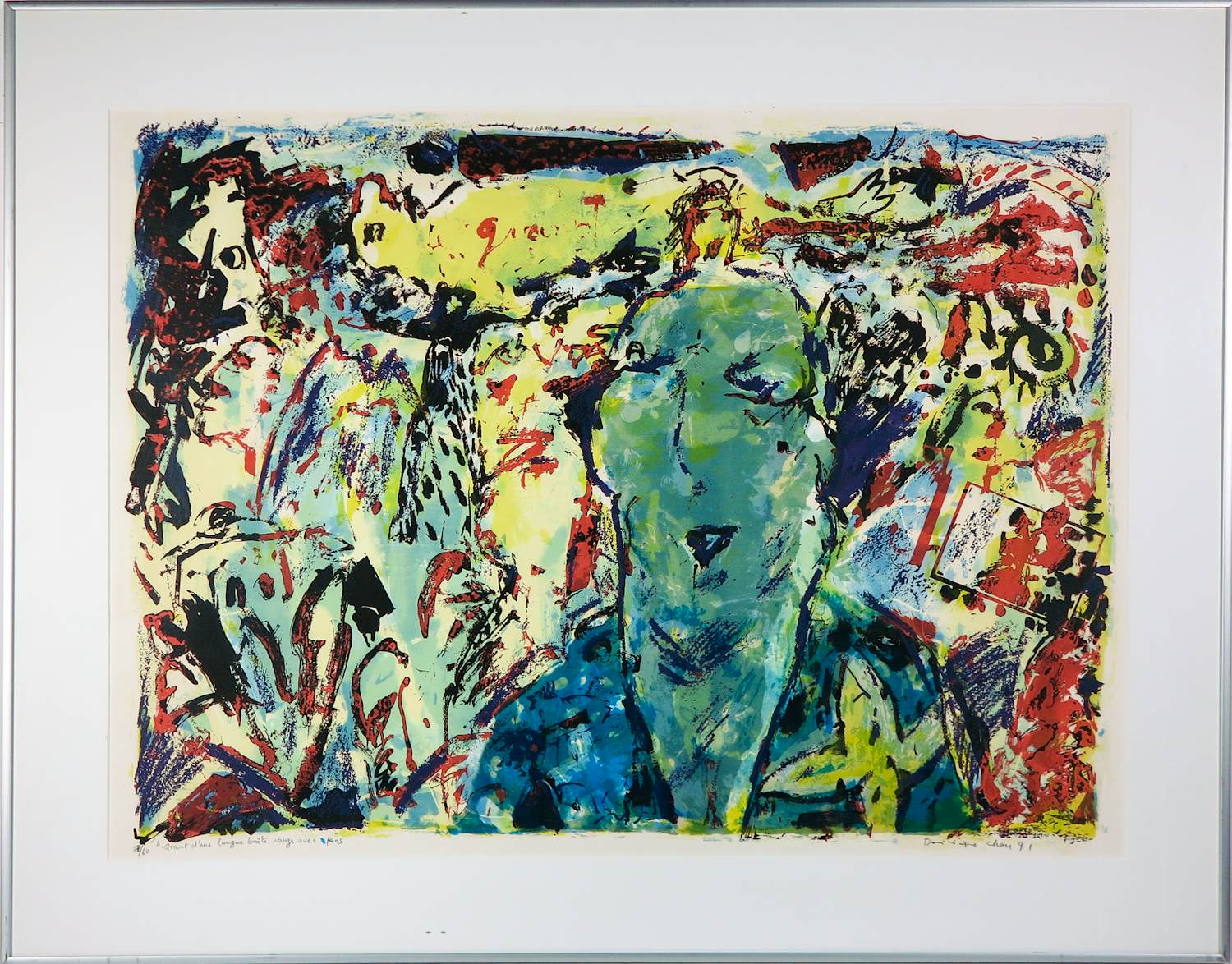 Dominique Chan - Zeefdruk op papier, Revant d'une longue boit - Ingelijst kopen? Bied vanaf 50!