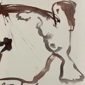Buy Anton Heyboer - gemengde techniek op papier | 'Naakte vrouw'? Bid from 350!