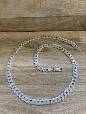 Zilveren geslepen gourmet schakelketting kopen? Bied vanaf 49!