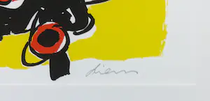 Peter Diem - Zeefdruk, Gele koe - Ingelijst kopen? Bied vanaf 1!