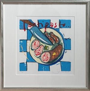 Selwyn Senatori - 4 zeefdrukken: Anti pasta, Primo, Secundo en Caffé kopen? Bied vanaf 350!