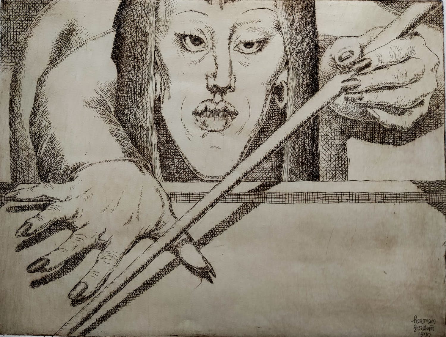 Herman Gordijn - De biljartster kopen? Bied vanaf 125!