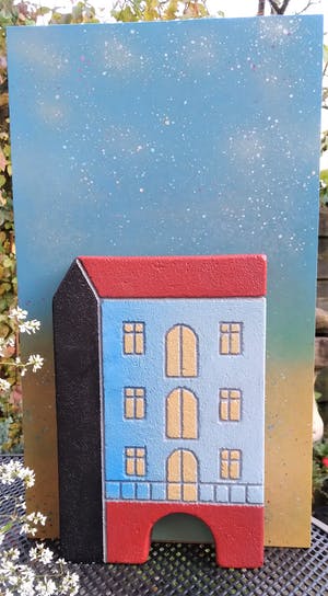 Niet of onleesbaar gesigneerd - Stenen Grachtenpand, unicum kopen? Bied vanaf 1!