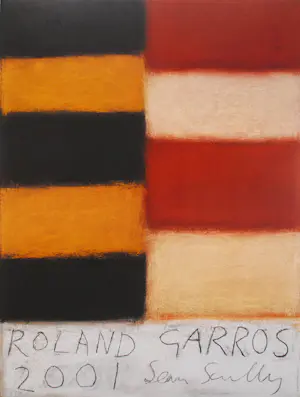 Sean Scully - Kleurenoffset-litho Affiche: ROLAND GARROS uit 2001 kopen? Bied vanaf 45!