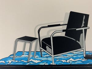 Hans Wap - kleurenzeefdruk - 'High tide' - 1980 kopen? Bied vanaf 79!