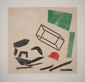 Carel Visser - Houtsnede op Japans papier, Z.T. kopen? Bied vanaf 100!