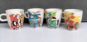 N.V. Porselein- en Tegelfabriek Mosa - Marianne Rebel - koffiebekers (4) kaufen? Bieten Sie von 20!