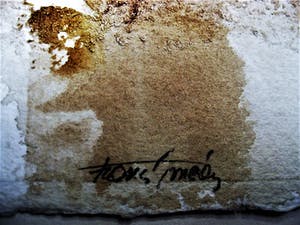 Francis Mean - Intrigerende gemengde techniek (zand,olieverf ea) "impressions du Maroc" gesign. kopen? Bied vanaf 76!