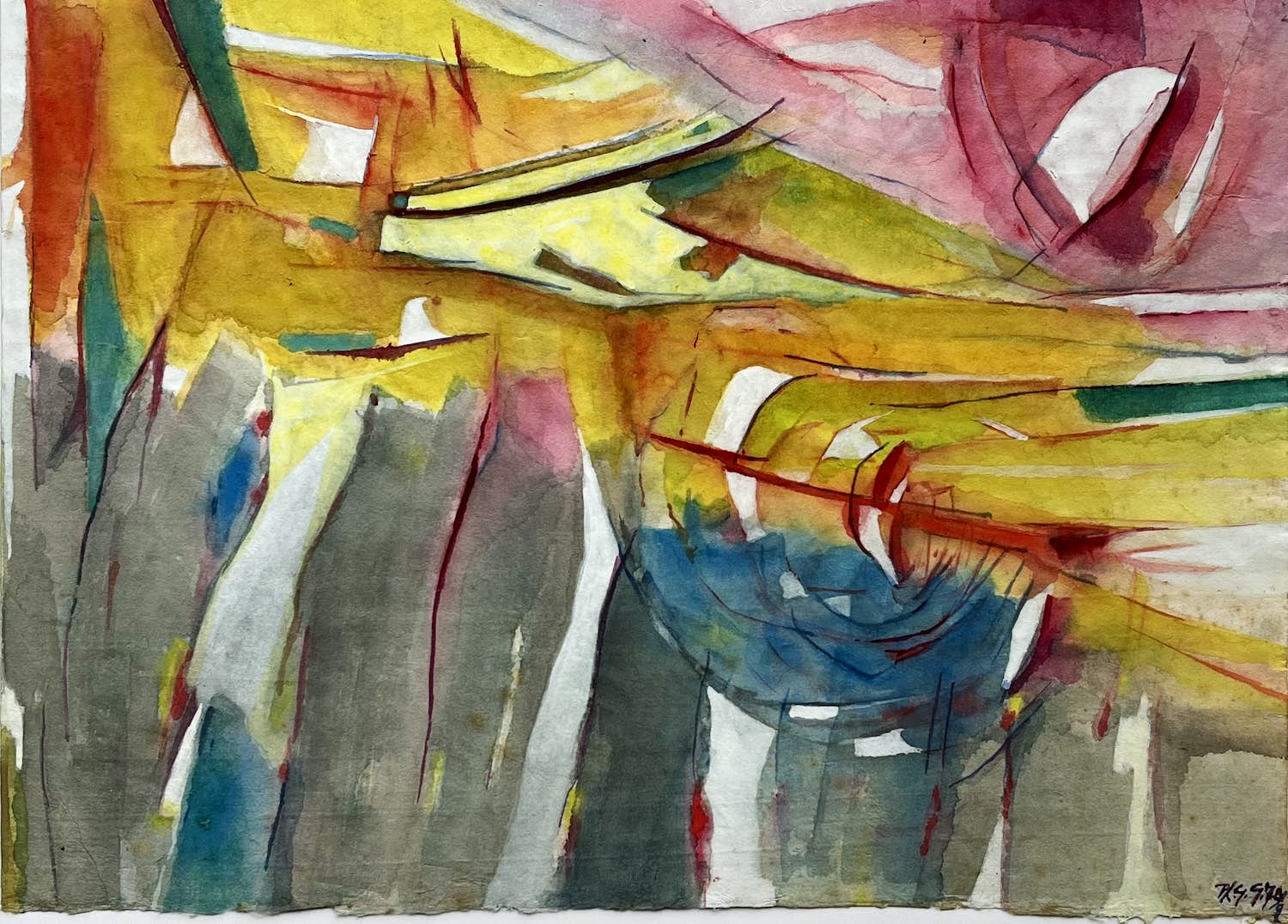 Phil Grisel - 1970 - Aquarel - dubbel gesigneerd kopen? Bied vanaf 55!