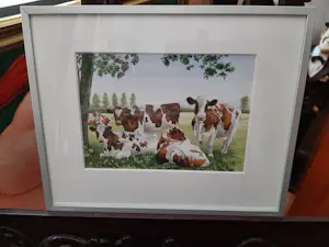 Wiebe A van der Zee - Zeefdruk, Koeien kopen? Bied vanaf 40!