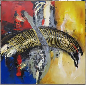 Hans Vanhorck - Olieverf op doek, Abstract painting (Groot) kopen? Bied vanaf 450!