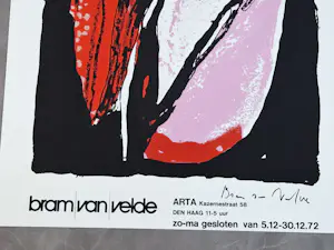 Bram van Velde - de originele 1972 galerie Arta den Haag expositie affiche - in zeer goede staat kopen? Bied vanaf 58!