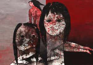 Ans Wortel - Gemengde techniek: Het midden houdend tussen mooi en lelijk... - 1976 verkocht voor € 199!