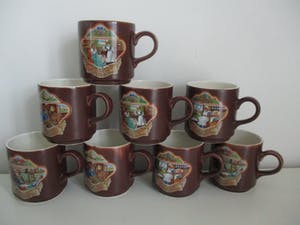 Villeroy en Boch - 8 stuks vintage mokken / Douwe Egberts kopen? Bied vanaf 50!