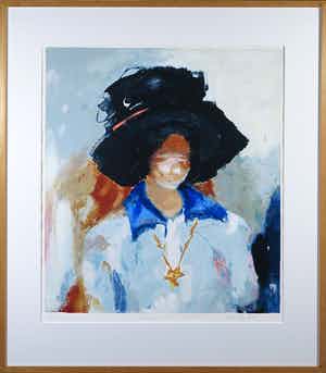 Annemiki Bok - Zeefdruk, Hommage a Isaac Israëls - Ingelijst verkocht voor € 1!