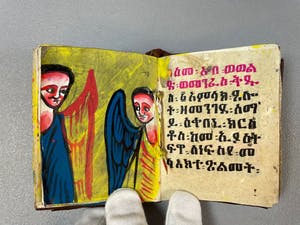 Ethiopie - Ethiopia - Handwritten Coptic Manuscript with handpainted icons. kopen? Bied vanaf 75!