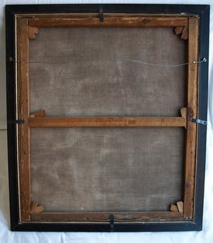 Elly du Clou-Bruggeman - Olieverf op doek , Vrouw met hoed, Zelfportret? – Groot kopen? Bied vanaf 100!