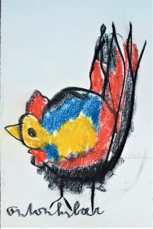 Anton Heyboer - De oervogel . verkocht voor € 275!