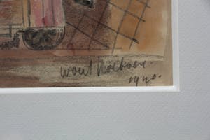 Wout Hoeboer - aquarel/potlood: het station - 1940 kopen? Bied vanaf 250!