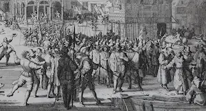 Jan Luyken - D'afbeelding hoe men de Magistraet en geestelykheyt der stadt Amsterdam kopen? Bied vanaf 18!