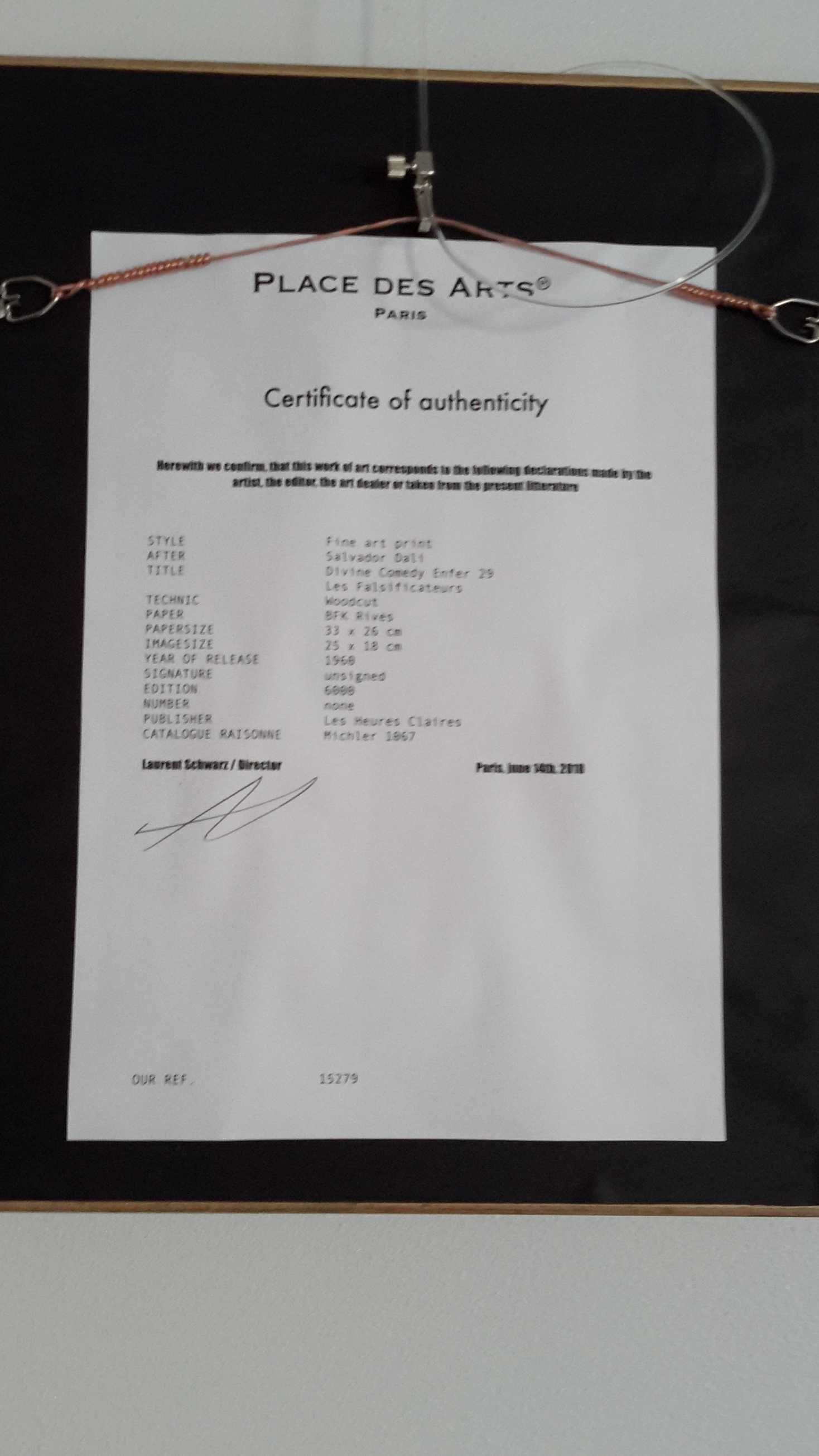 Salvador Dali - Divine comedy enfer 29 les falsificacteurs kopen? Bied vanaf 1!