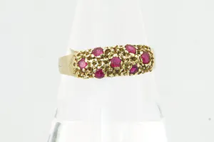 Surinaams 18 krt geel gouden kleursteen-ring - kleine maat - dames / kindermodel kopen? Bied vanaf 110!