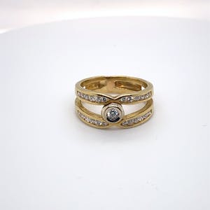18kt gouden diamanten ring, maat 56,18,00, 6,98 gr kopen? Bied vanaf 380!