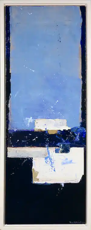 Ron van der Werf - Olieverf en collage op paneel, zonder titel (groot) vendu pour 150€ !