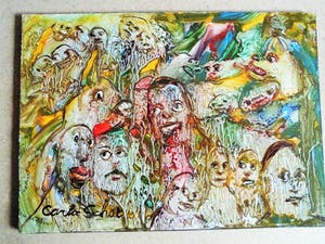 Carla Schot - Olieverf - Figuren (9-11-20} kopen? Bied vanaf 60!