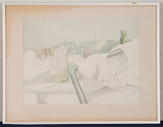 Elzo Dibbets - Stilleven met Spiegel - Potlood & aquarel op papier - BKR Nijmegen - 1977 kopen? Bied vanaf 15!