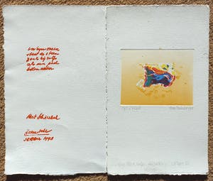 Nono Reinhold - Abstracte compositie, aquatint ets met opdracht aan Bert Schierbeek kopen? Bied vanaf 50!
