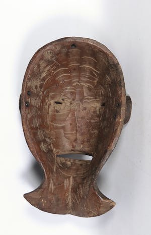 Bembe - Houten masker met uilenogen en open mond kopen? Bied vanaf 1!