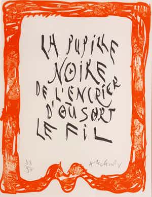 Pierre Alechinsky - "La Pupille Noire ..." verkocht voor € 375!
