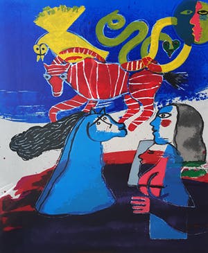 Corneille - Six reves peints, zeefdruk (prachtig ingelijst) kopen? Bied vanaf 325!