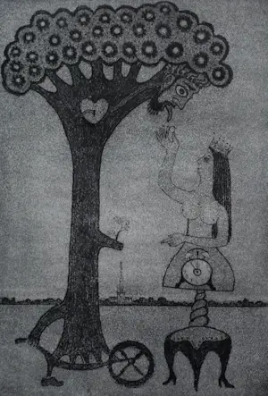 Willem Westbroek - 2 etsen op 1 blad: "voor Joop" - 1971 kopen? Bied vanaf 39!