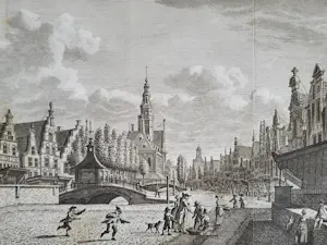 Carel Frederik Bendorp (I) - Gezicht van de Markt op de kerk te Bolswerd en 't dorp Jorwerd. kopen? Bied vanaf 65!